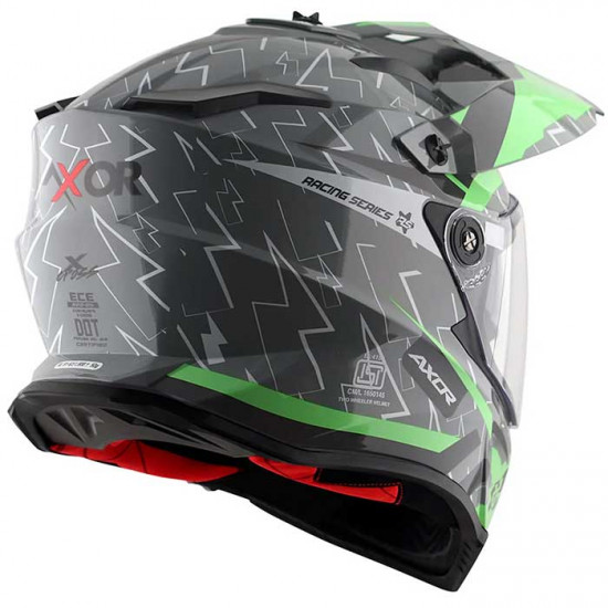 Axor X-Cross Flash Cool Grey Green £139.99 Full Face Helmets - SKU AXR020S from RaceLeathers Motorcycle Clothing