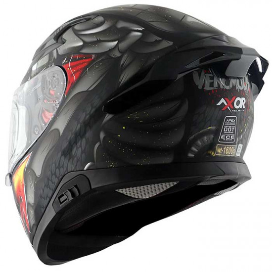 Axor Apex Venomous Matt Black Grey £124.99 Full Face Helmets - SKU AXR022S from RaceLeathers Motorcycle Clothing