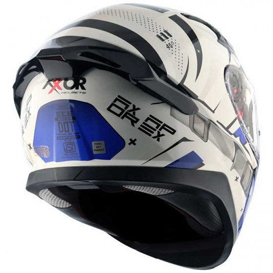 Axor Apex Hex 2 White Blue £124.99 Full Face Helmets - SKU AXR025S from RaceLeathers Motorcycle Clothing