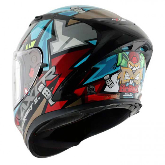 Axor Street Bobby Black Blue £119.99 Full Face Helmets - SKU AXR027S from RaceLeathers Motorcycle Clothing