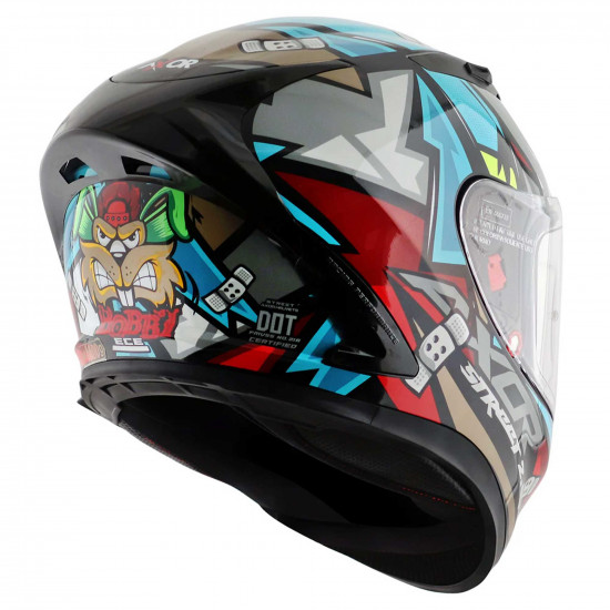 Axor Street Bobby Black Blue £119.99 Full Face Helmets - SKU AXR027S from RaceLeathers Motorcycle Clothing