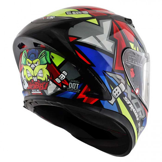 Axor Street Bobby Black Red £119.99 Full Face Helmets - SKU AXR028S from RaceLeathers Motorcycle Clothing