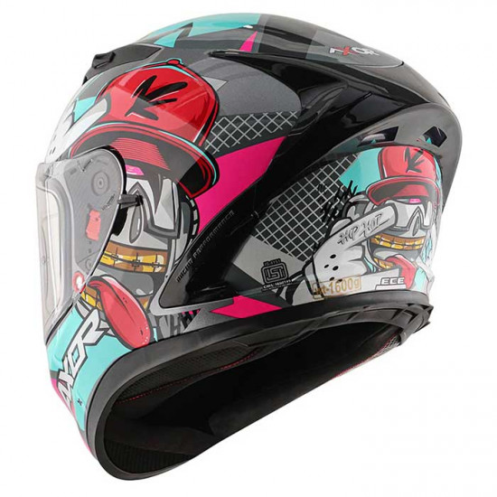 Axor Street Hip Hop Athena Grey Mint £119.99 Full Face Helmets - SKU AXR029XS from RaceLeathers Motorcycle Clothing