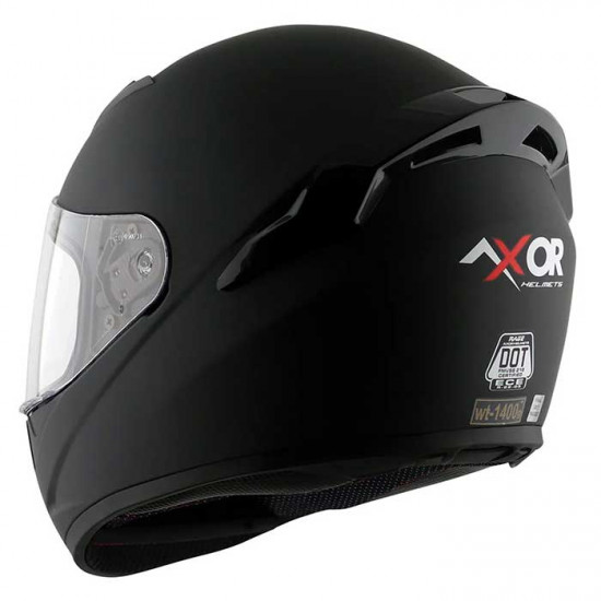 Axor Rage Matt Black £59.99 Full Face Helmets - SKU AXR037S from RaceLeathers Motorcycle Clothing