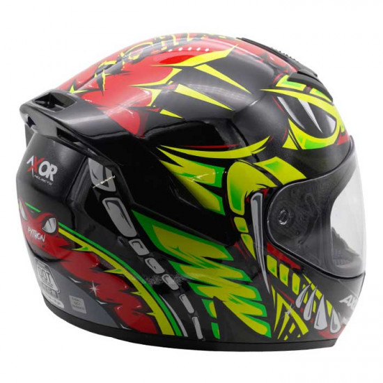 Axor Rage Python Red Yellow Black £69.99 Full Face Helmets - SKU AXR041S from RaceLeathers Motorcycle Clothing