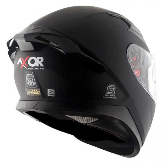 Axor Apex Matt Black £89.99 Full Face Helmets - SKU AXR042S from RaceLeathers Motorcycle Clothing