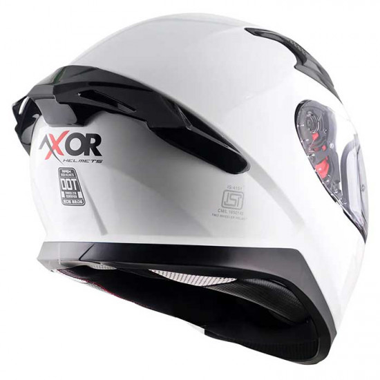 Axor Apex Gloss White £89.99 Full Face Helmets - SKU AXR043S from RaceLeathers Motorcycle Clothing