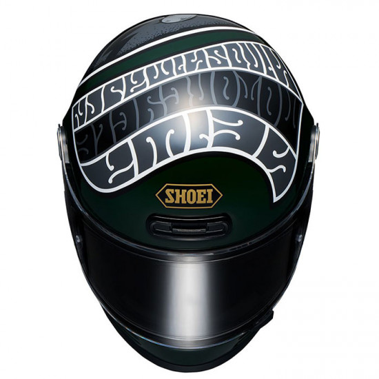 Shoei Glamster 06 Heiwa Motorcycles TC-4 Green Helmet