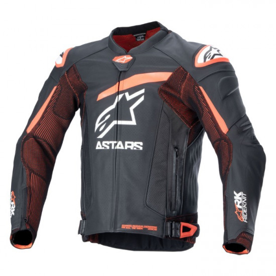 Alpinestars GP Plus R V4 Rideknit Leather Jacket Black Red Fluo White £598.49 Mens Motorcycle Jackets - SKU 3100324132148 from RaceLeathers Motorcycle Clothing