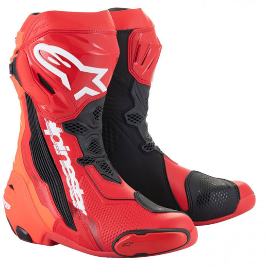 Alpinestars Supertech R Bright Red Fluo £531.99 Mens Motorcycle Racing Boots - SKU 2220021302941 from RaceLeathers Motorcycle Clothing