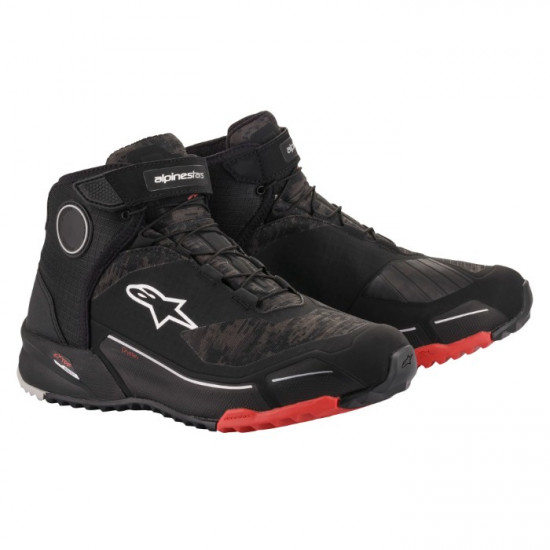 Alpinestars CR-X Drystar Riding Shoes Black Camo Red £175.74 Mens Motorcycle Touring Boots - SKU 261182099310 from RaceLeathers Motorcycle Clothing