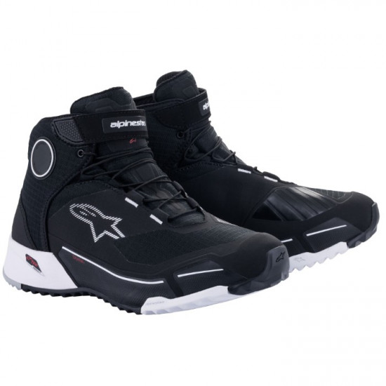 Alpinestars CR-X Drystar Riding Shoes Black White £175.74 Mens Motorcycle Touring Boots - SKU 26118201210 from RaceLeathers Motorcycle Clothing