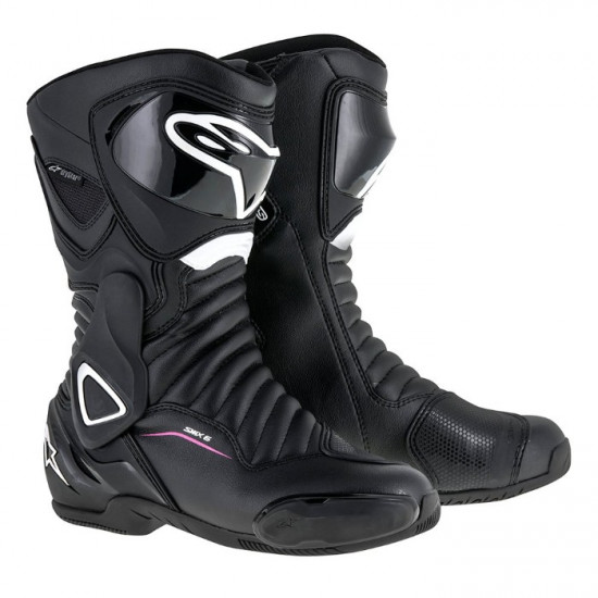 Alpinestars Stella SMX-6 V2 Drystar Black White Fuchsia £256.49 Ladies Motorcycle Racing Boots - SKU 2243117123937 from RaceLeathers Motorcycle Clothing