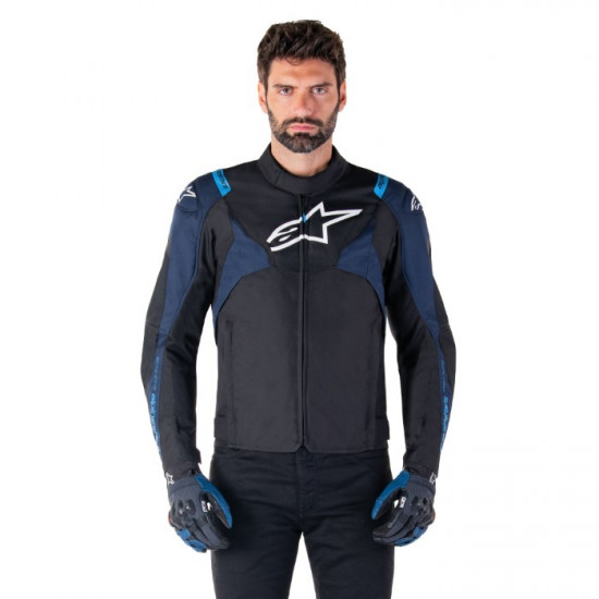 Alpinestars T-Jaws V4 WP Jacket Black Dark Blue Blithe £227.99 Mens Motorcycle Jackets - SKU 320012513862XL from RaceLeathers Motorcycle Clothing