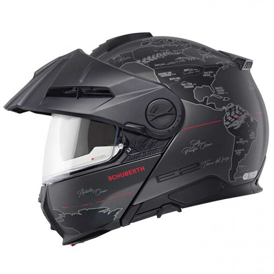 Schuberth E2 Atlas Anthracite £649.95 Flip Front Motorcycle Helmets - SKU 910E2ATBK53 from RaceLeathers Motorcycle Clothing