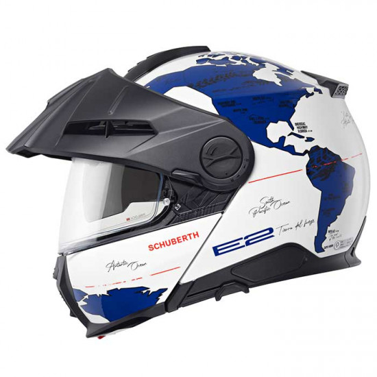 Schuberth E2 Atlas Blue £649.95 Flip Front Motorcycle Helmets - SKU 910E2ATBU53 from RaceLeathers Motorcycle Clothing