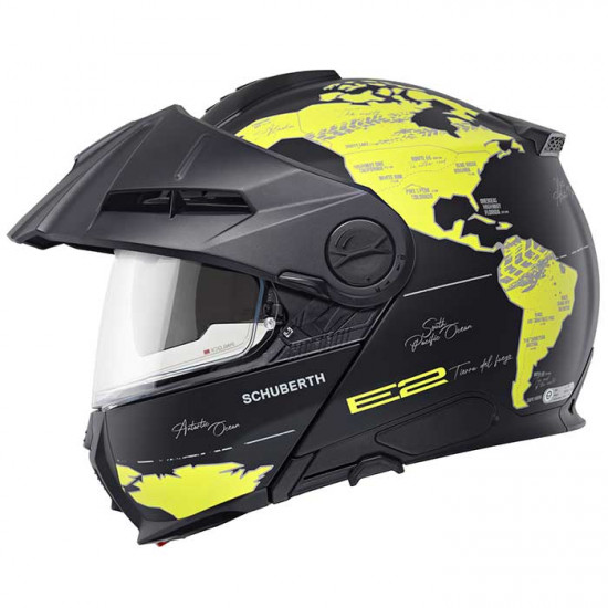 Schuberth E2 Atlas Yellow £649.95 Flip Front Motorcycle Helmets - SKU 910E2ATYW53 from RaceLeathers Motorcycle Clothing
