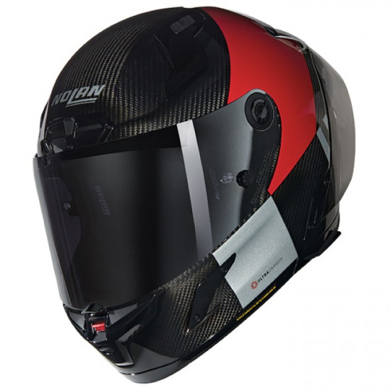 Nolan X-804 RS Combo Gara 351 Carbon Red Silver £599.99 Full Face Helmets - SKU 550/840008403510 from RaceLeathers Motorcycle Clothing