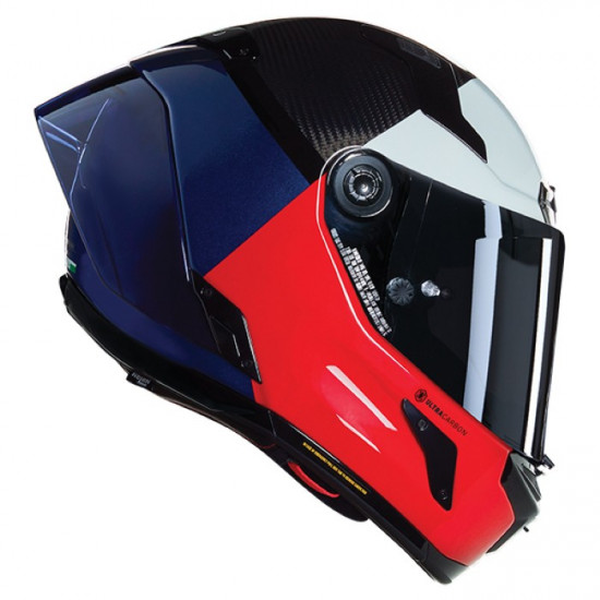 Nolan X-804 RS Blocco 348 Carbon Red White Blue £599.99 Full Face Helmets - SKU 550/840008503480 from RaceLeathers Motorcycle Clothing