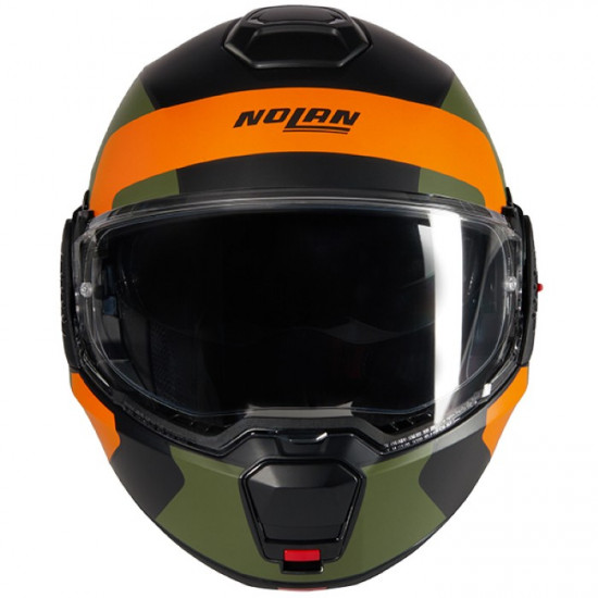 Nolan N120-1 Omocromo 345 Black Orange Green £369.99 Flip Front Motorcycle Helmets - SKU 551/1F0007263450 from RaceLeathers Motorcycle Clothing