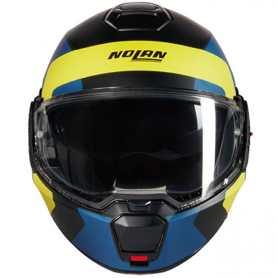 Nolan N120-1 Omocromo 346 Black Yellow Blue £369.99 Flip Front Motorcycle Helmets - SKU 551/1F0007263460 from RaceLeathers Motorcycle Clothing