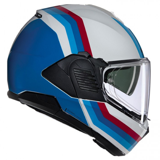 Nolan N120-1 Lineo  347 White Blue Red £369.99 Flip Front Motorcycle Helmets - SKU 551/1F0007323470 from RaceLeathers Motorcycle Clothing