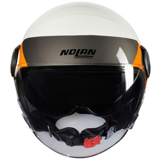 Nolan N21 Visor 06 Onirico 346 White Orange Silver £189.99 Open Face Helmets - SKU 553/2Y0008183460 from RaceLeathers Motorcycle Clothing