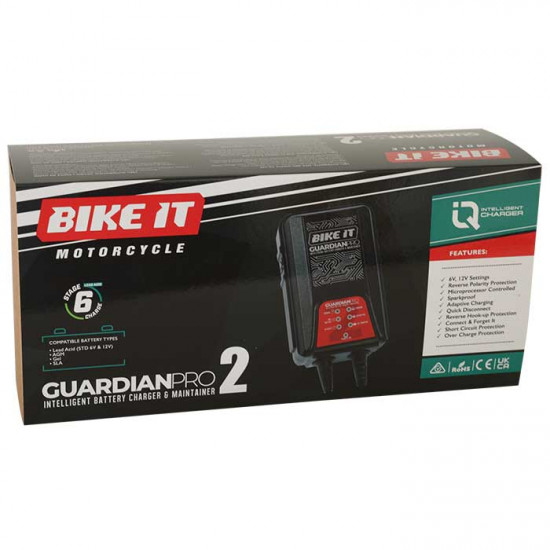 Bike It Guardian Pro 2 Battery Charger & Maintainer £49.99 Battery Chargers - SKU BCH120 from RaceLeathers Motorcycle Clothing