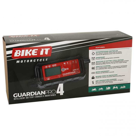 Bike It Guardian Pro 4 Battery Charger & Maintainer £79.99 Battery Chargers - SKU BCH140 from RaceLeathers Motorcycle Clothing