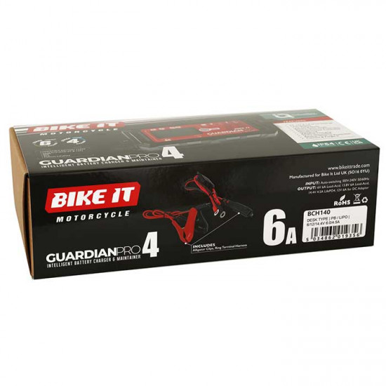 Bike It Guardian Pro 4 Battery Charger & Maintainer £79.99 Battery Chargers - SKU BCH140 from RaceLeathers Motorcycle Clothing