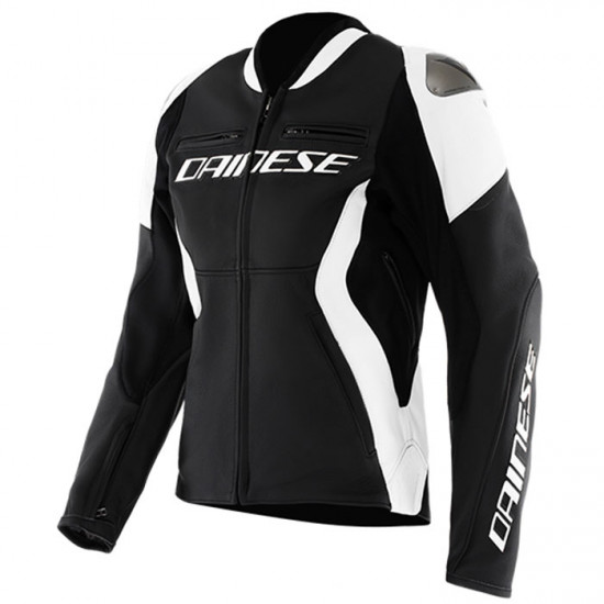 Dainese Racing 5 Leather Jacket Women 622 Black White
