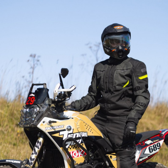 Oxford Toronto 1.0 D2D Mens Jacket Black Green Fluo £149.99 Mens Motorcycle Jackets - SKU TM2410032XL from RaceLeathers Motorcycle Clothing