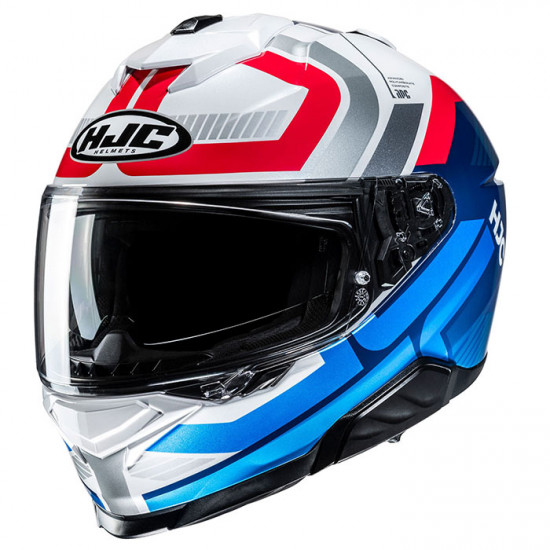 HJC I71 Viz MC21 White Red Blue £229.99 Full Face Helmets - SKU I71VW2XL from RaceLeathers Motorcycle Clothing
