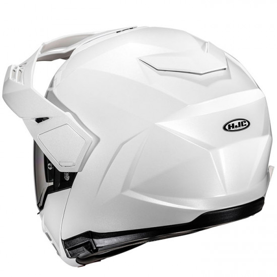 HJC I80 Pearl White Flip Up Dual Sport Helmet £199.99 Flip Front Motorcycle Helmets - SKU I80W2XL from RaceLeathers Motorcycle Clothing