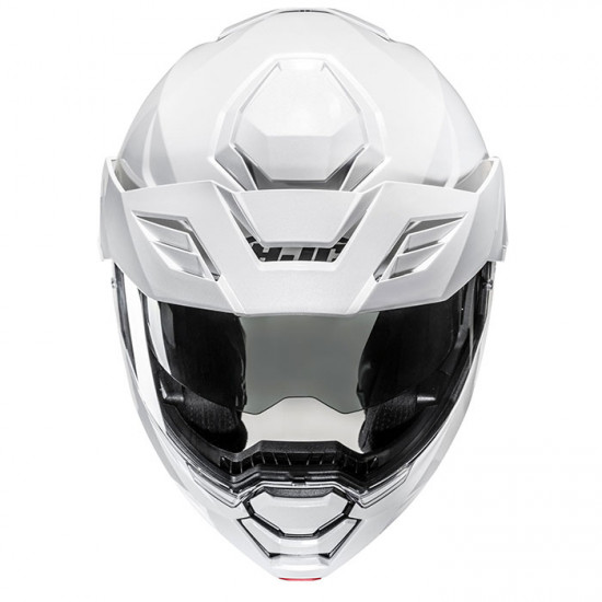HJC I80 Pearl White Flip Up Dual Sport Helmet £199.99 Flip Front Motorcycle Helmets - SKU I80W2XL from RaceLeathers Motorcycle Clothing