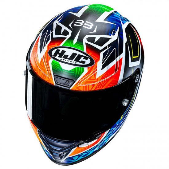 HJC RPHA 1 Binder Replica MC27SF Blue Orange £749.99 Full Face Helmets - SKU RP1BR2XL from RaceLeathers Motorcycle Clothing