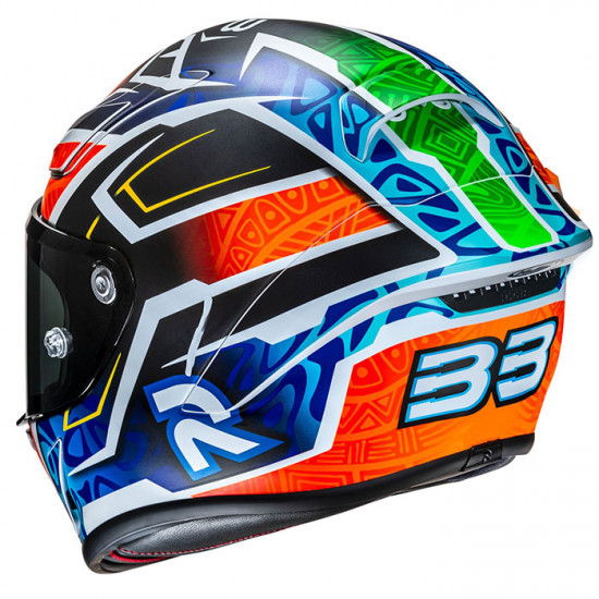 HJC RPHA 1 Binder Replica MC27SF Blue Orange £749.99 Full Face Helmets - SKU RP1BR2XL from RaceLeathers Motorcycle Clothing