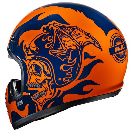 HJC V60 Flame MC27 Blue Orange £299.99 Full Face Helmets - SKU V60FO2XL from RaceLeathers Motorcycle Clothing
