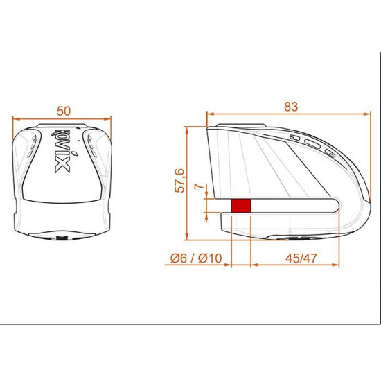 Kovix KNX Alarmed Disc Lock 6mm Fluo Green £79.99 Security - SKU KOVKNX6FG from RaceLeathers Motorcycle Clothing