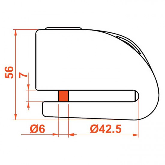 Kovix KT6 Alarmed Disc Lock 6mm Fluo Green £49.99 Security - SKU KOVKT6FG from RaceLeathers Motorcycle Clothing