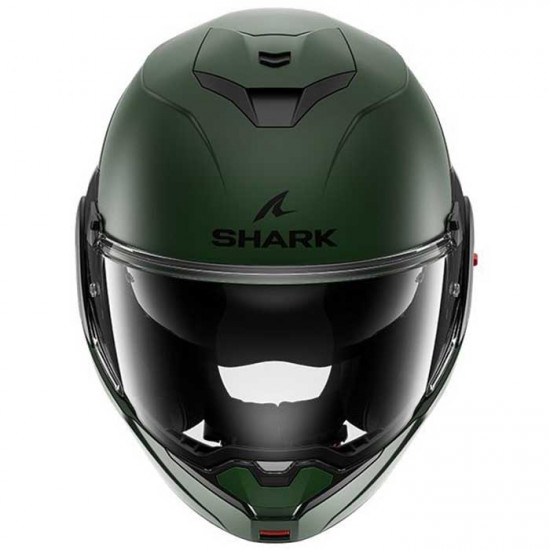 Shark OXO Matt Green £319.99 Flip Front Motorcycle Helmets - SKU 235/HE8701E/G021 from RaceLeathers Motorcycle Clothing