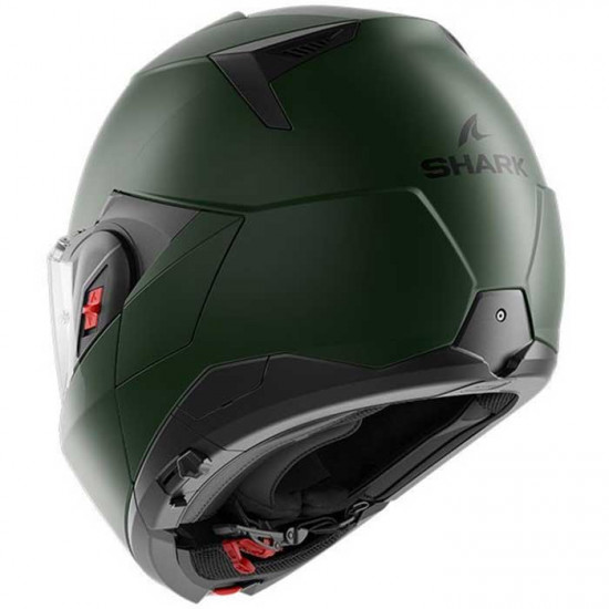 Shark OXO Matt Green £319.99 Flip Front Motorcycle Helmets - SKU 235/HE8701E/G021 from RaceLeathers Motorcycle Clothing