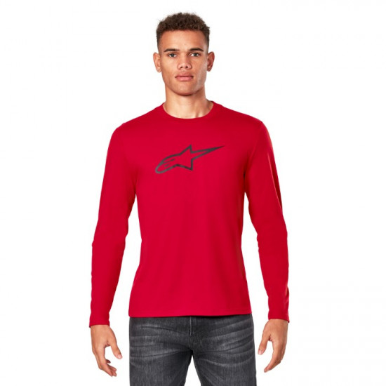 Alpinestars Backhand Long Sleeve CSF Tee Red £31.99 Casual Wear - SKU 124471030302XL from RaceLeathers Motorcycle Clothing