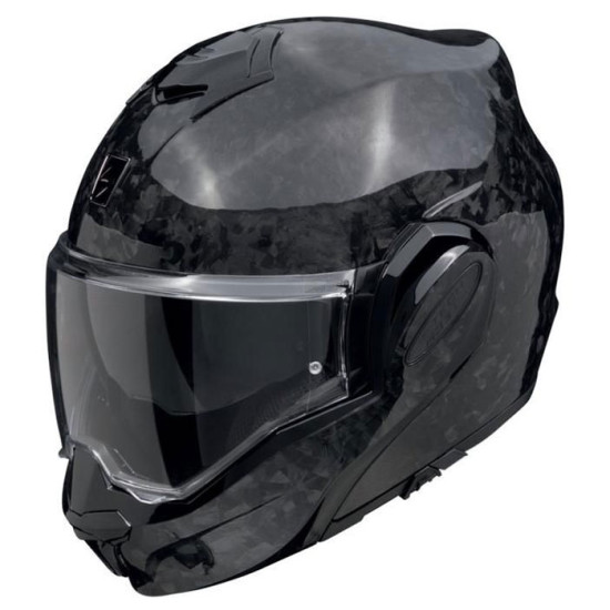 Scorpion EXO Tech Carbon Onyx £399.95 Flip Front Motorcycle Helmets - SKU 750118429031XS from RaceLeathers Motorcycle Clothing
