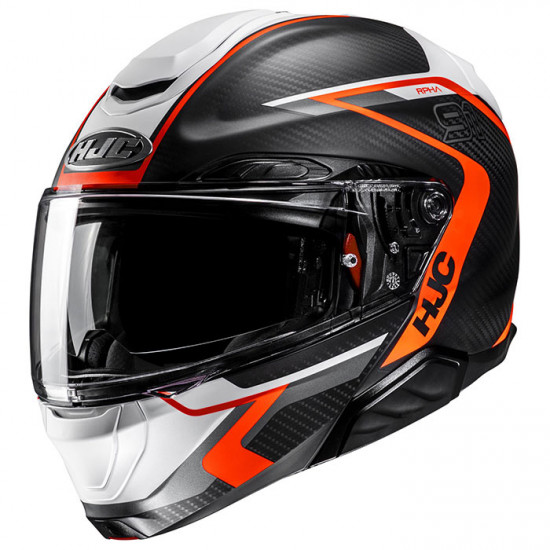 HJC RPHA 91 Carbon Lagos MC6HSF Orange £599.99 Flip Front Motorcycle Helmets - SKU R91CLO2XL from RaceLeathers Motorcycle Clothing