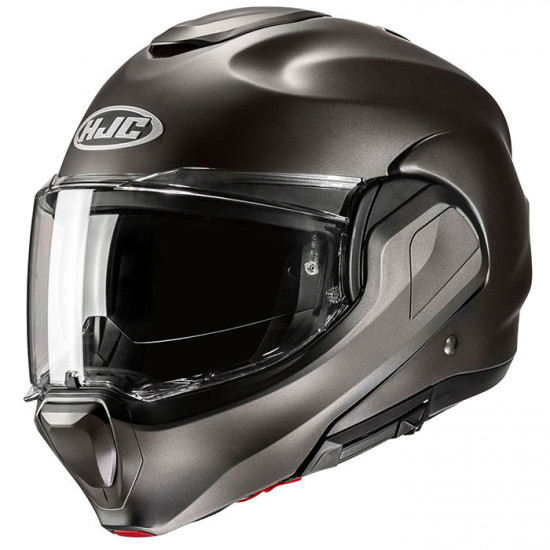 HJC F100 Semi Flat Titanium £299.99 Flip Front Motorcycle Helmets - SKU F100T2XL from RaceLeathers Motorcycle Clothing