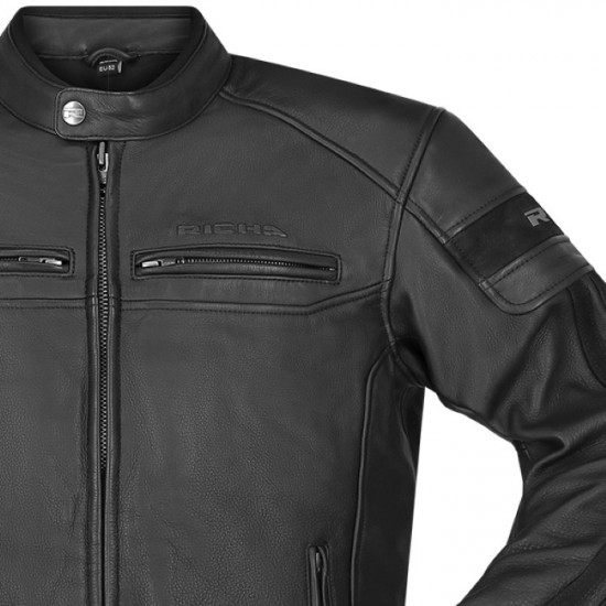 Richa Retro Racing Jacket Black Edition £389.99 Mens Motorcycle Jackets - SKU 080/RRB/BK/48 from RaceLeathers Motorcycle Clothing