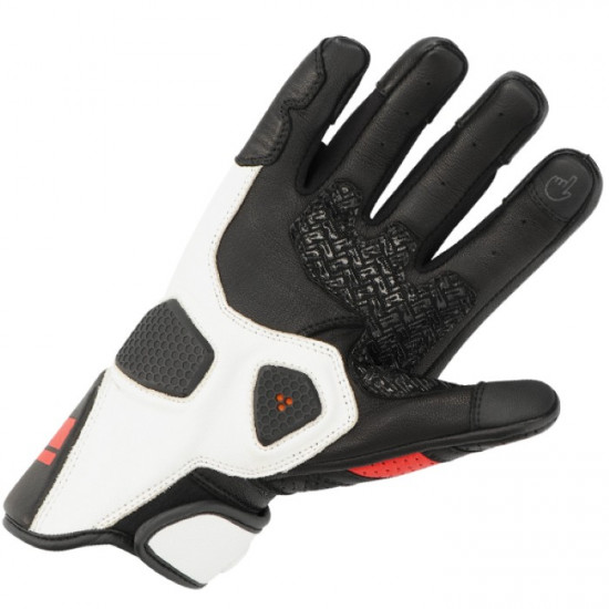 Richa Stradale Stealth Gloves Black White Red £79.99 Mens Motorcycle Gloves - SKU 081/STRST/BR/02 from RaceLeathers Motorcycle Clothing