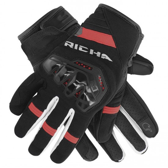 Richa Stradale Summer Gloves Black White Red