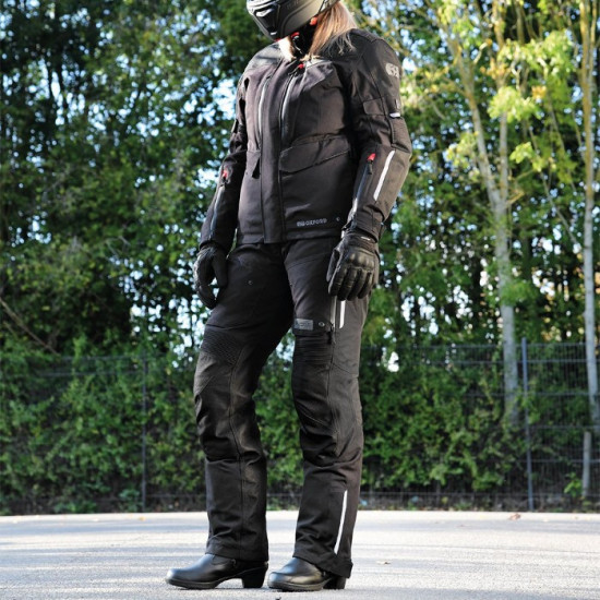 Oxford Mondial Womens Pants Tech Black Regular £239.99 Ladies Motorcycle Trousers - SKU TW191601R08 from RaceLeathers Motorcycle Clothing